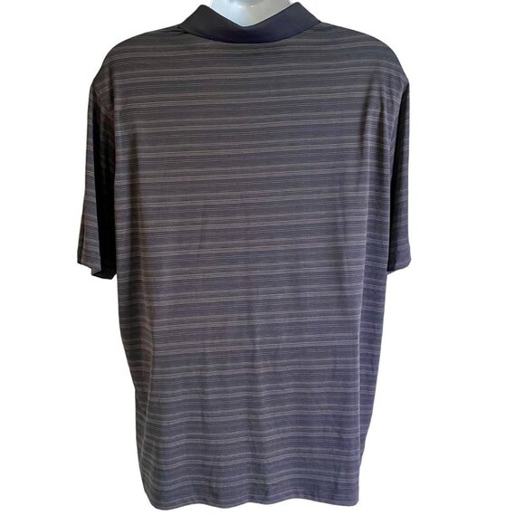 Walter Hagen Essentials Gray Black Striped Polyester Polo Shirt Men's Size XL - Picture 7 of 10